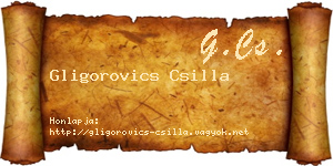 Gligorovics Csilla névjegykártya
