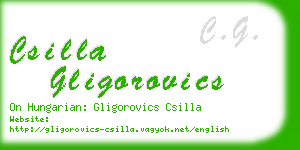 csilla gligorovics business card